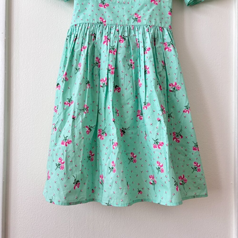 BATSHEVA Popham Pintucked Floral-Print Cotton-Poplin Mini Dress - Picture 10 of 13
